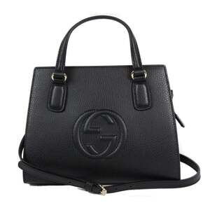 Gucci Soho Leather Structured Small Tote Crossbody Bag